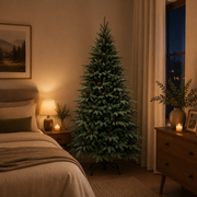 Decorațiune Brad Artificial QAANAAQ, 180 cm, 808 vârfuri, Plastic, Verde