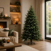 Decorațiune Brad Artificial QAANAAQ, 210 cm, 1149 vârfuri, Plastic, Verde