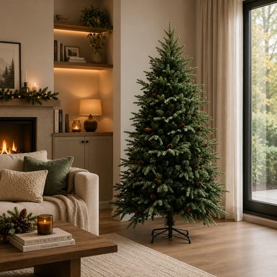 Sapin de Noël artificiel QAANAAQ, 210 cm, 1149 pointes, Vert