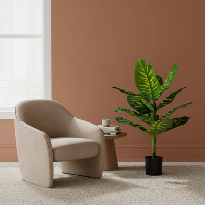 Plantă Artificială Tip Dieffenbachia, 100 cm, Verde
