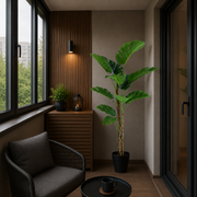 Decorațiune Monstera Deliciosa, Plastic, 160 cm, Verde