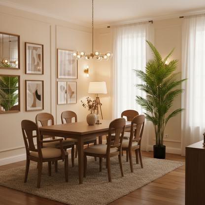 Decorațiune Palmier Areca, Plastic, 25 frunze, 190 cm, Verde