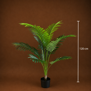 Decorațiune Palmier Kentia, Plastic, 12 frunze, 120 cm, Verde