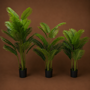 Decorațiune Palmier Kentia, Plastic, 12 frunze, 120 cm, Verde