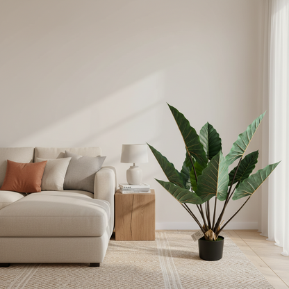Decorațiune Strelitzia, Plastic, 100 cm, Verde