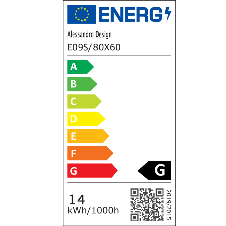 Miroir LED rectangulaire, 80x60cm, RADIANTE Touch, Système anti-buée, Gradable