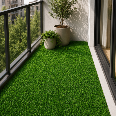 Gazon artificiel pour extérieur, 25x25 cm, épaisseur 2 cm, densité 15 fils, vert