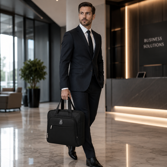 Sacoche professionnelle pour ordinateur portable ASTANA, 40x20x30cm, Oxford, Noir