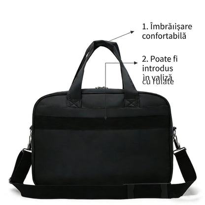 Sacoche professionnelle pour ordinateur portable ASTANA, 40x20x30cm, Oxford, Noir