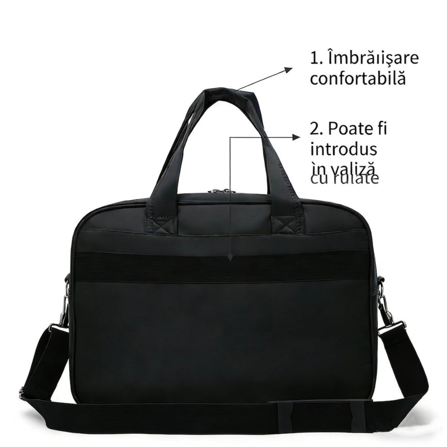 Sacoche professionnelle pour ordinateur portable ASTANA, 40x20x30cm, Oxford, Noir
