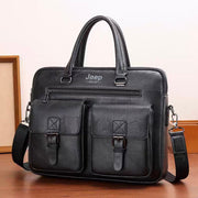 Sacoche professionnelle pour ordinateur portable SAMARKAND, 38x7x28 cm, cuir écologique, noir