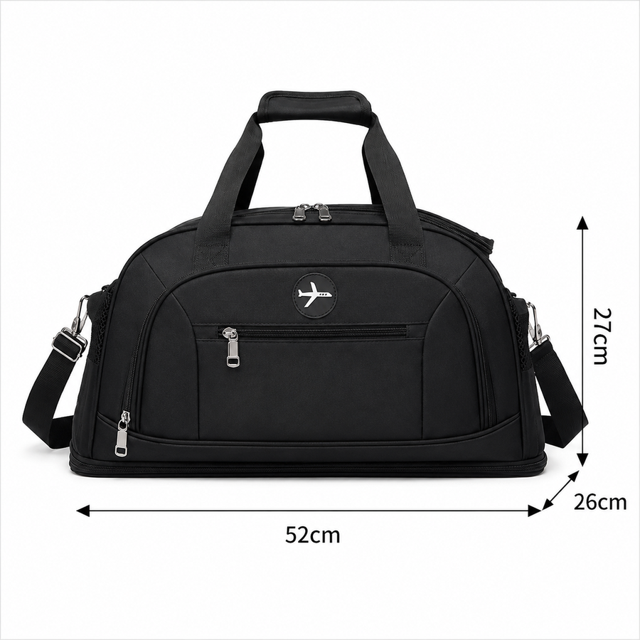 KARAGANDA Sac de Voyage, 54x26x27 cm, Oxford, Noir
