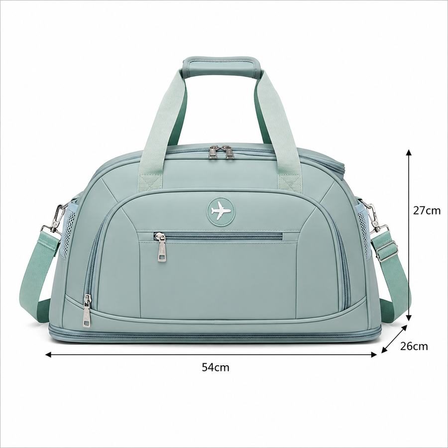 KARAGANDA Sac de Voyage, 54x26x27 cm, Oxford, Bleu Clair