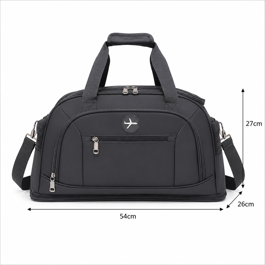 KARAGANDA Sac de voyage, 54x26x27 cm, Oxford, gris foncé