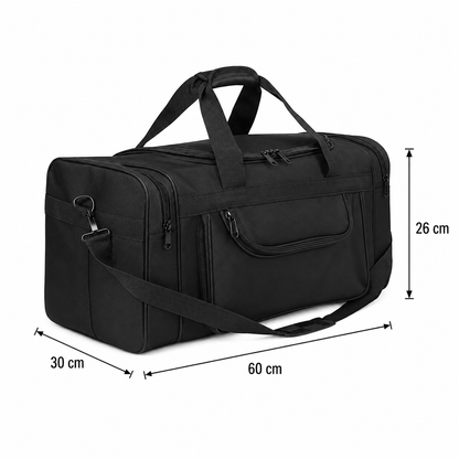 Sac de voyage KOSTANAY, 60x30x26 cm, Oxford, noir