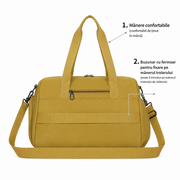 SHYMKENT Sac de voyage, 46x22x28cm, Oxford, jaune