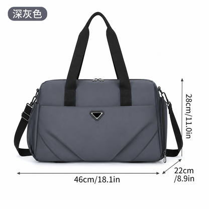 SHYMKENT Sac de voyage, 46x22x28cm, Oxford, gris foncé
