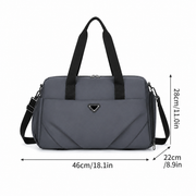 SHYMKENT Sac de voyage, 46x22x28cm, Oxford, gris foncé