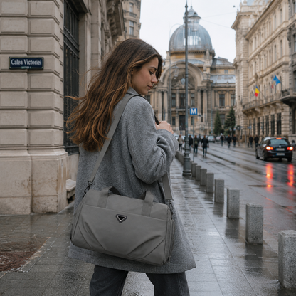 SHYMKENT Sac de voyage, 46x22x28cm, Oxford, gris vert