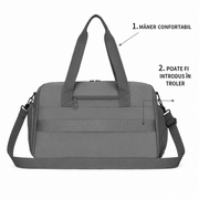SHYMKENT Sac de voyage, 46x22x28cm, Oxford, gris vert