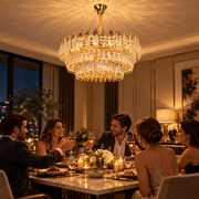Lustre en cristal MAJESTIC Magno 15x E14, diamètre 60 cm, or brillant, hauteur réglable