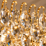 ERDENET Lustre en cristal Supremo, 12xE14, 92x38x36 cm, métal et cristal, or brillant, hauteur réglable