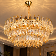 Lustre en cristal MAJESTIC Magno 15x E14, diamètre 60 cm, or brillant, hauteur réglable