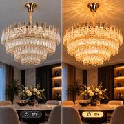 Lustre en cristal MAJESTIC Regalis 21x E14, diamètre 80cm, or brillant, hauteur réglable