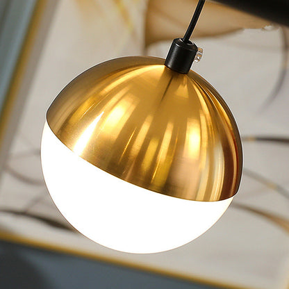 Estella Suspension LED Acrylique avec Télécommande, Intensité Variable, 3000K/4000K/6000K, Or, Métal et Acrylique