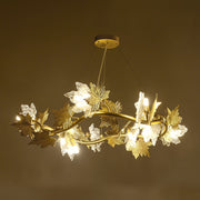 Lustre moderne, CM260/800GD, 8xE14, diamètre 80 cm, doré, hauteur réglable, métal et cristaux