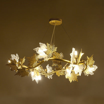 Lustre moderne, CM260/800GD, 8xE14, diamètre 80 cm, doré, hauteur réglable, métal et cristaux