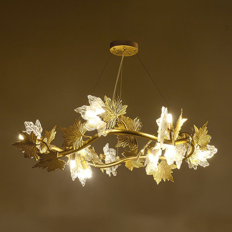 Lustre moderne, CM260/800GD, 8xE14, diamètre 80 cm, doré, hauteur réglable, métal et cristaux