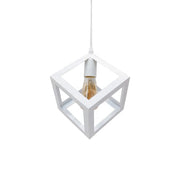 Lustre en forme de cube, STRUKTUR Linear Trio, 3x E27, Blanc, Métal