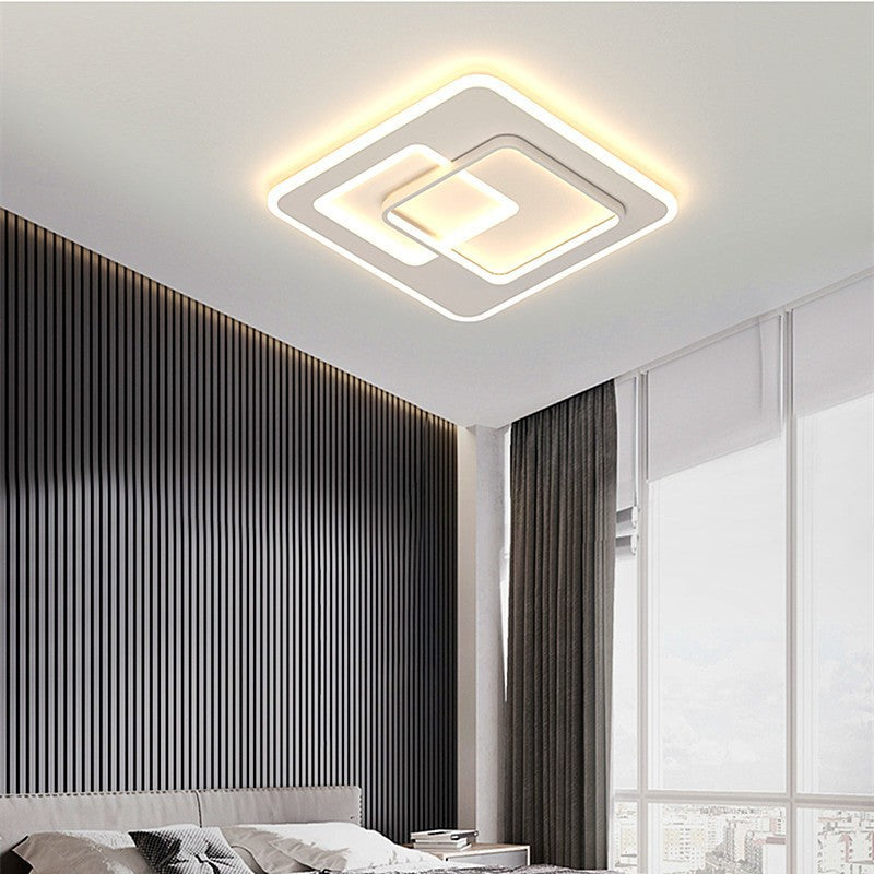 Lustre LED avec télécommande NOLUX 34W, Carré, Lumière Froide/Chaude/Neutre, Dimmable, Blanc