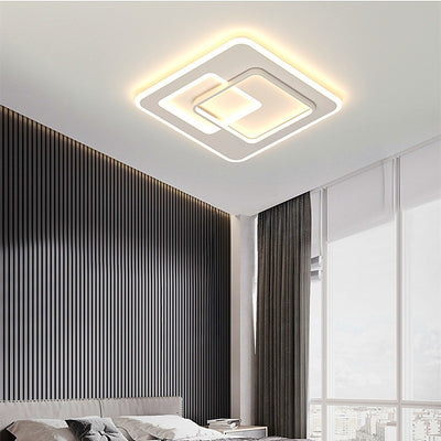 Lustre LED avec télécommande NOLUX 34W, Carré, Lumière Froide/Chaude/Neutre, Dimmable, Blanc