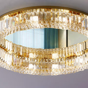 Lustre LED avec télécommande et cristal VERTUS 18W, 30cm, Cercle, Lumière Froide/Chaude/Neutre, Dimmable, Or