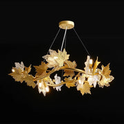 Lustre moderne, CM260/800GD, 8xE14, diamètre 80 cm, doré, hauteur réglable, métal et cristaux