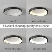 Plafonnier LED avec télécommande, PL103/520BK, 29W, diamètre 50cm, lumière chaude/froide/neutre, noir