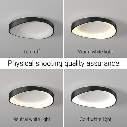 Plafonnier LED avec télécommande, PL103/520BK, 29W, diamètre 50cm, lumière chaude/froide/neutre, noir