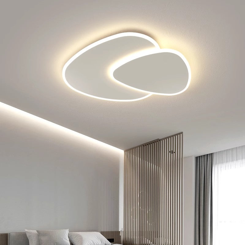 Lustre LED avec télécommande FUTURA LUMINA 98W, Ovale, Lumière Froide/Chaude/Neutre, Dimmable, Blanc