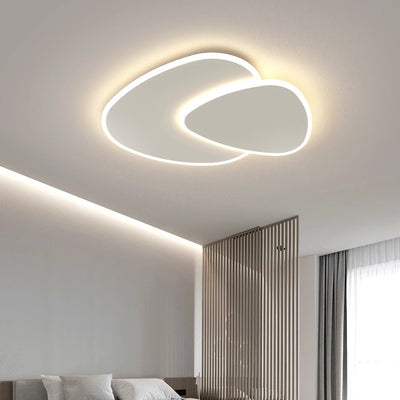 Lustre LED avec télécommande FUTURA LUMINA 98W, Ovale, Lumière Froide/Chaude/Neutre, Dimmable, Blanc