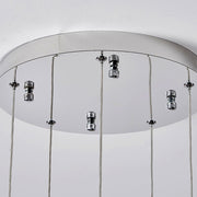 Lustre LED moderne CM526/18, 51 W, diamètre 58,5 cm, hauteur réglable, chromé