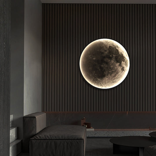 Applique murale LED décorative avec télécommande, lune 34 W diamètre 50 cm lumière chaude neutre froide 3000/4000/6000 K lustres LED avec télécommande titre par défaut Alessandro Design