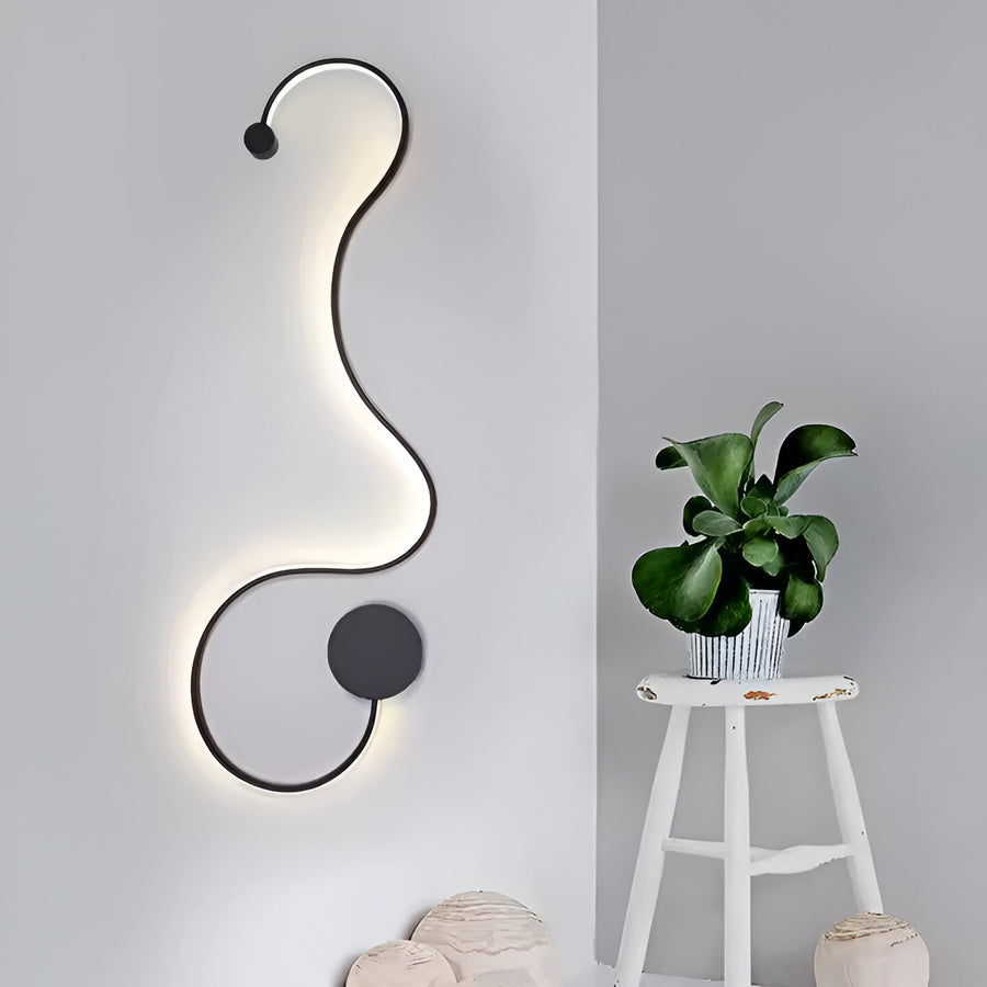 Lampe LED Delilah 38W Décorative Lumière Froide/Chaude/Neutre Métal et SIlicone Noir