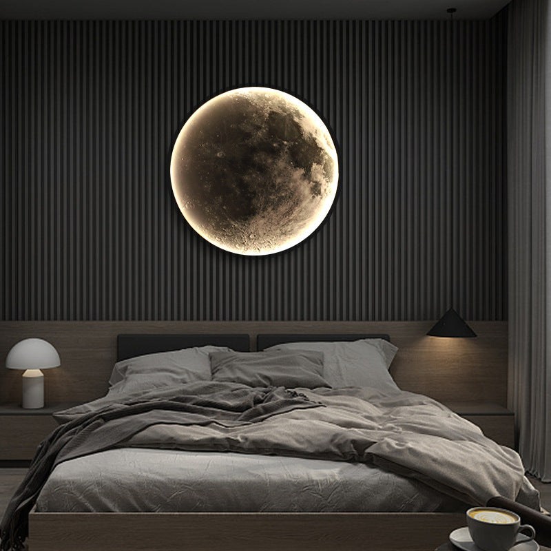 Applique Murale LED Décorative Luna 83W Diamètre 120CM Lumière Froid/Neutre/Chaude Noir