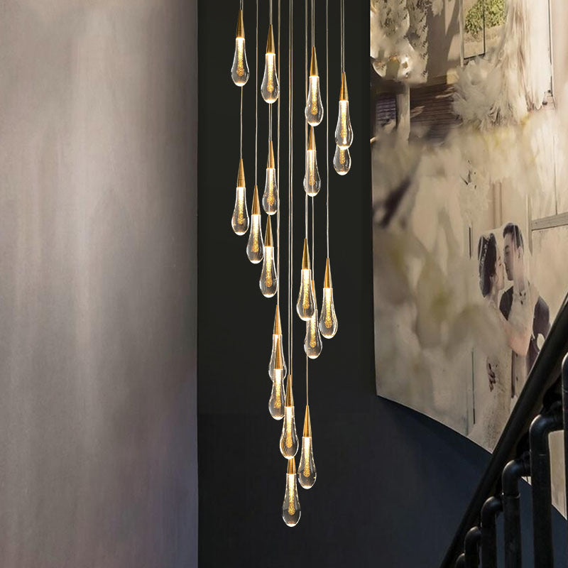 Lustre LED suspendu en cristal, Iustinian 60W, diamètre 60cm, hauteur réglable, doré, métal et cristal