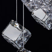 Lustre LED moderne CM526/18, 51 W, diamètre 58,5 cm, hauteur réglable, chromé