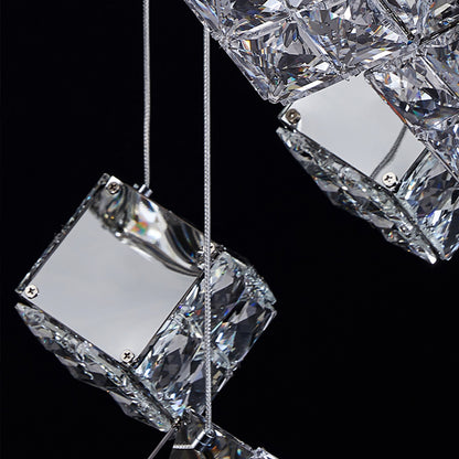 Lustre LED moderne CM526/18, 51 W, diamètre 58,5 cm, hauteur réglable, chromé