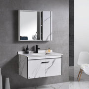 Ensemble de meubles de salle de bain CORFU, 60x48 cm, 2 pièces, noir et blanc