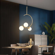 Lustre LOFT Atrium, 3x G9, or blanc, métal, hauteur réglable